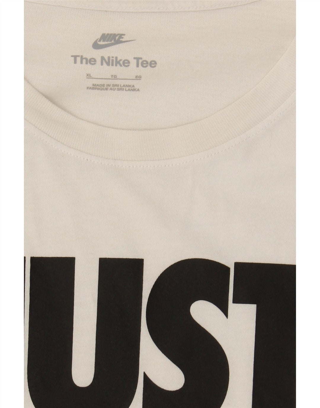 NIKE Mens Graphic T-Shirt Top XL White Cotton Vintage Nike and Second-Hand Nike from Messina Hembry 