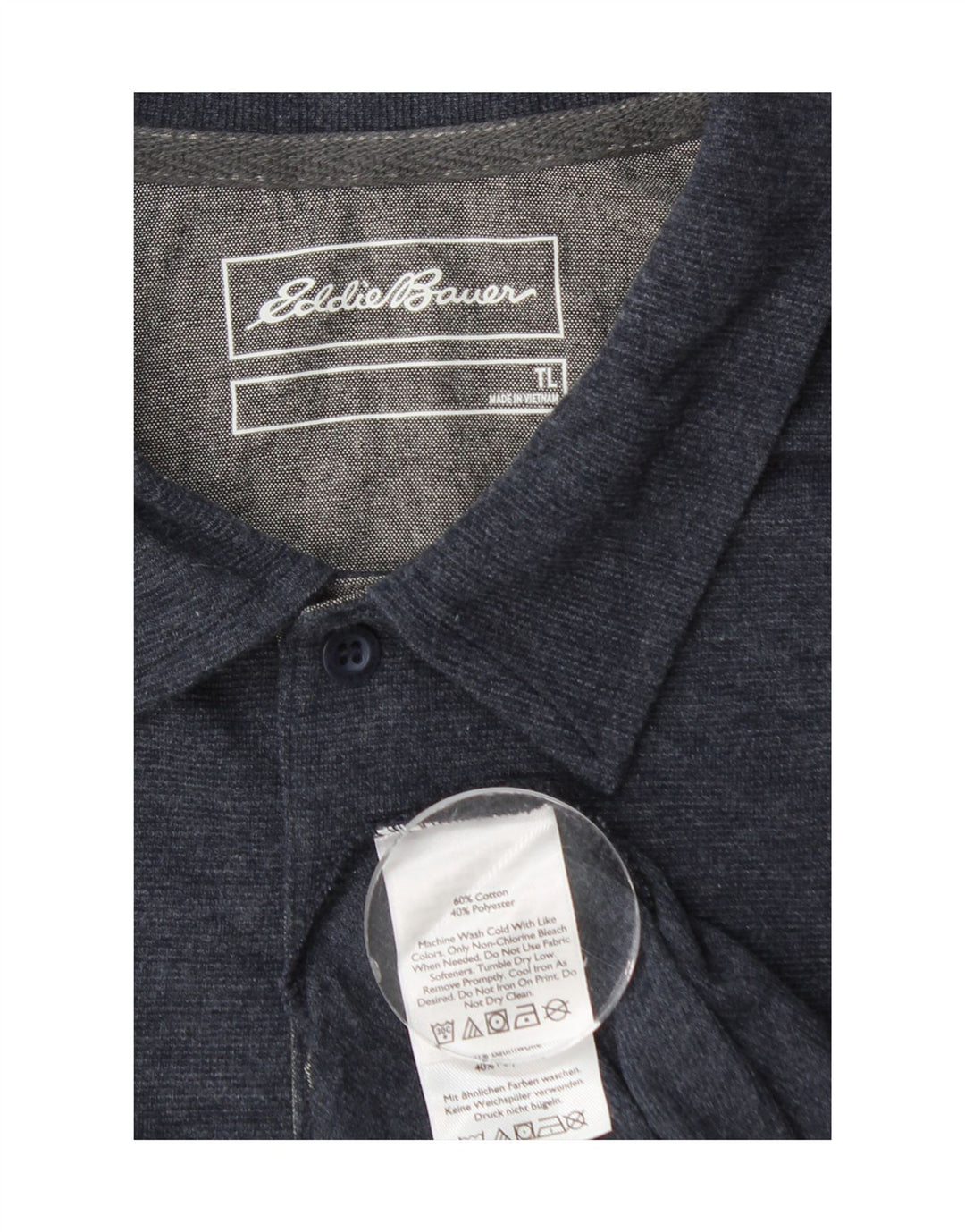 EDDIE BAUER Herren-Poloshirt, große marineblaue Baumwolle