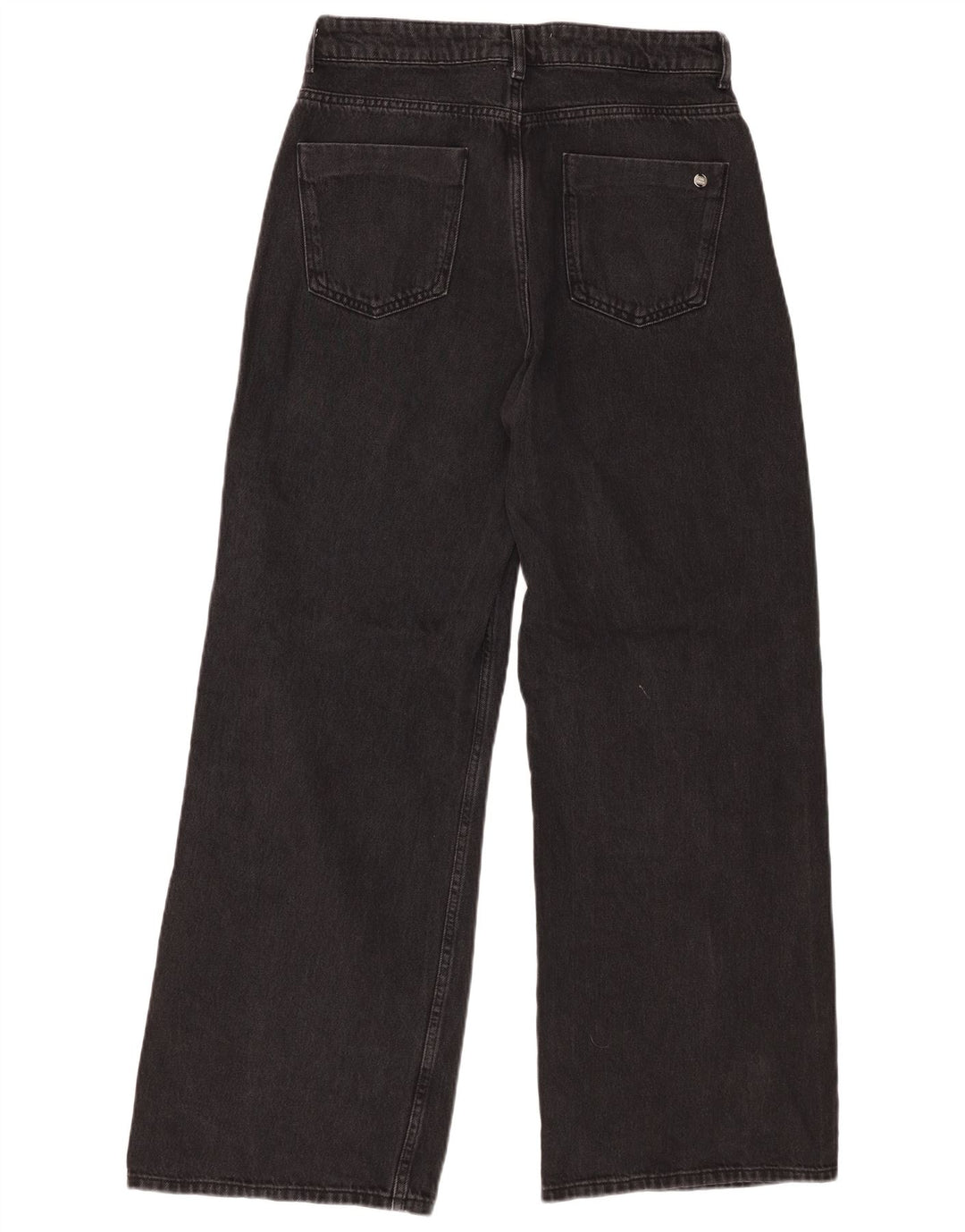 Zara Damen-Jeans mit weitem Bein, EU 40, mittelgroß, W30, L31, Schwarz