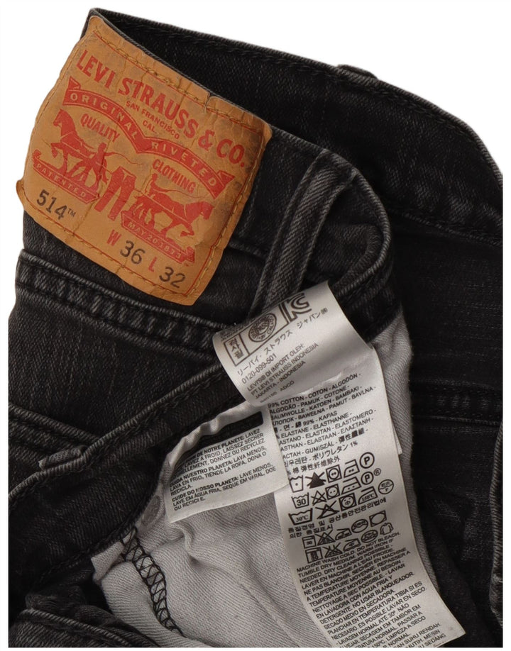 Levi's Herren 514 Straight Jeans W36 L32 Graue Baumwolle