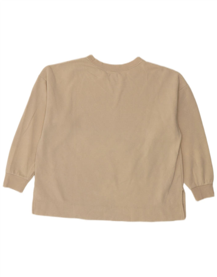 Gap übergroßer Damen-Sweatshirt-Pullover, Gr. 10, Größe S, Beige, Baumwolle