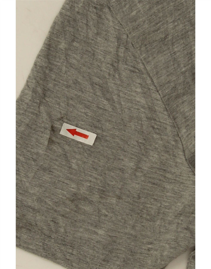 Adidas Herren Grafik-T-Shirt-Oberteil Mittelgrau meliertes Polyester