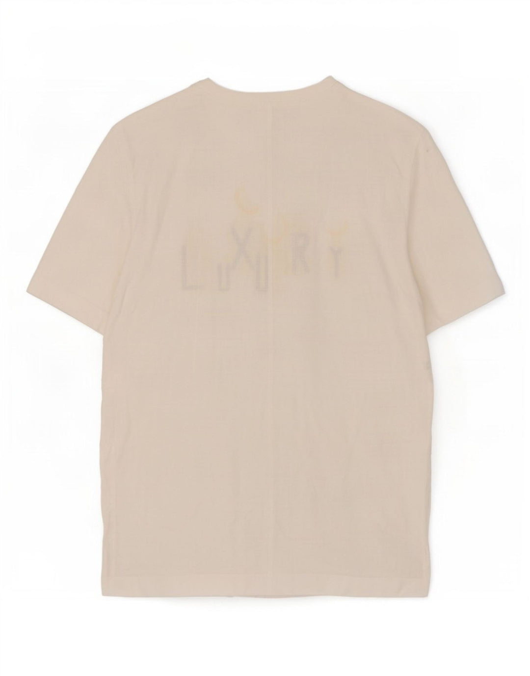 Di Bari Damen Übergroßes grafisches T-Shirt-Oberteil EU 40 Mittelweißes Leinen