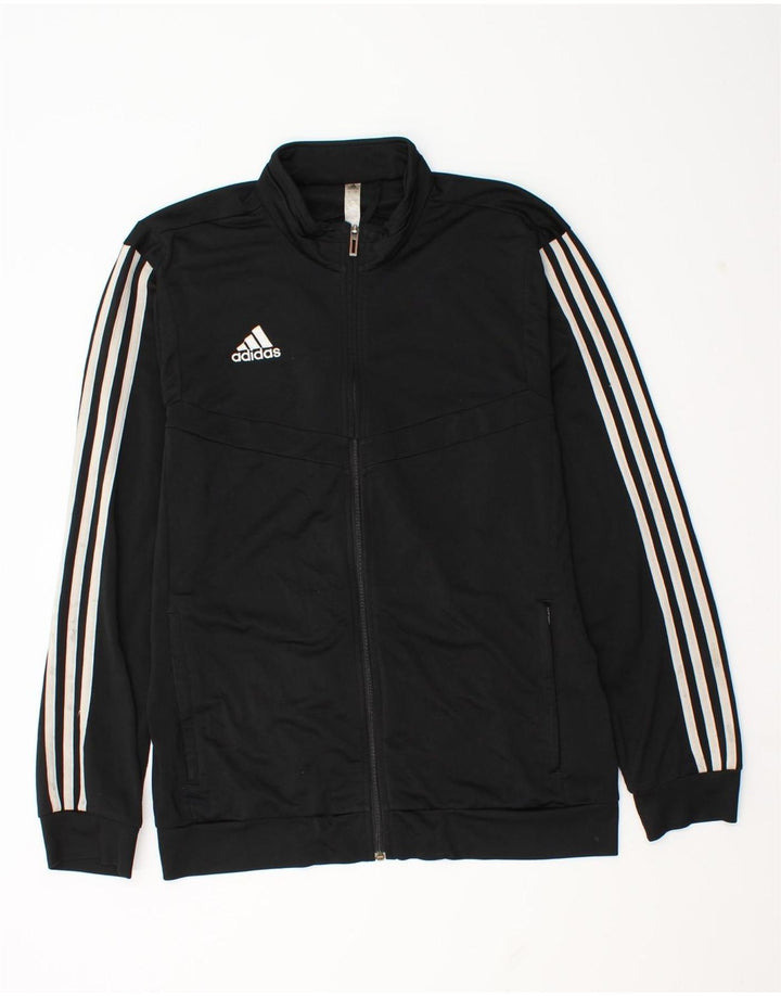 Adidas Herren-Trainingsanzug, groß, aus schwarzem Polyester