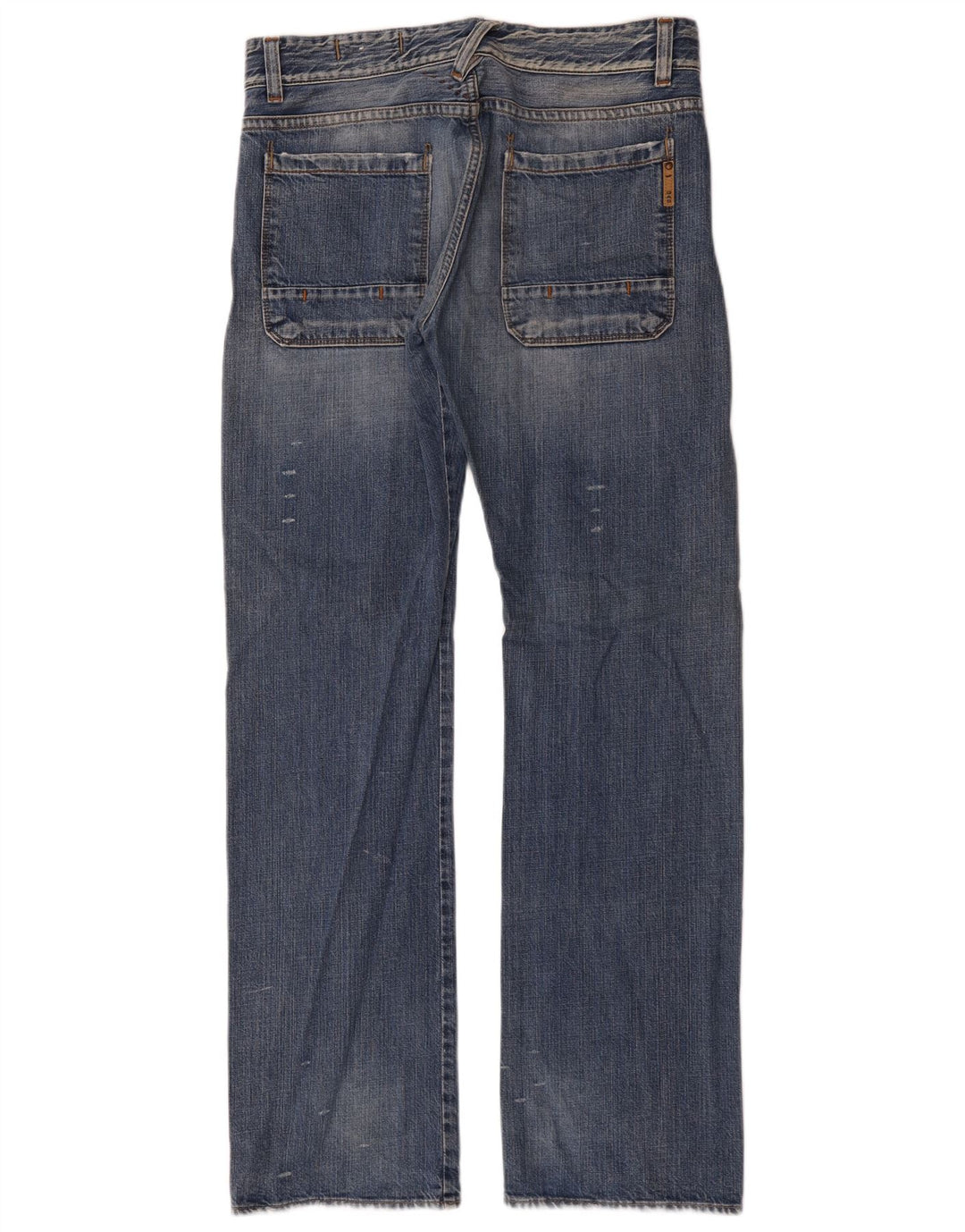 Gas Herren Straight Jeans W34 L34 Blaue Baumwolle