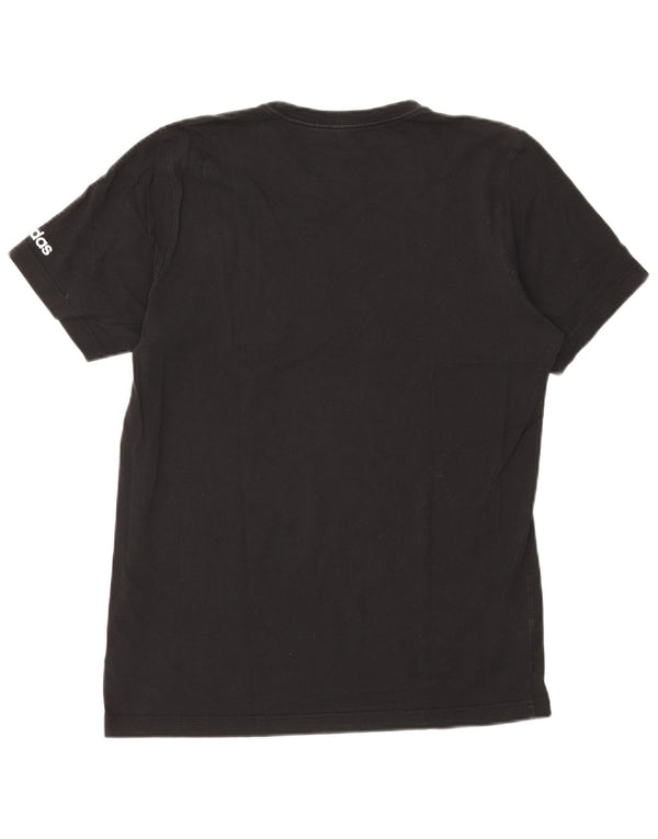 Adidas Herren Grafik T-Shirt Top Medium Schwarz Baumwolle