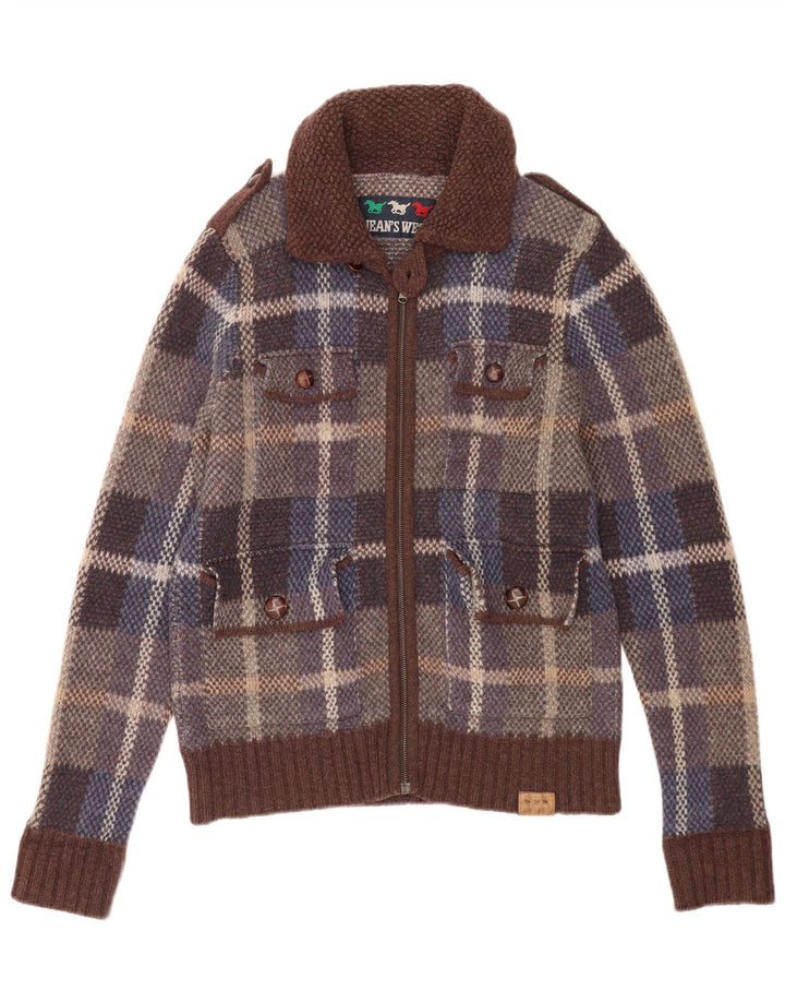 Jean's West Herren-Militär-Militärjacke, Größe M, mehrfarbig, kariert, UK 38