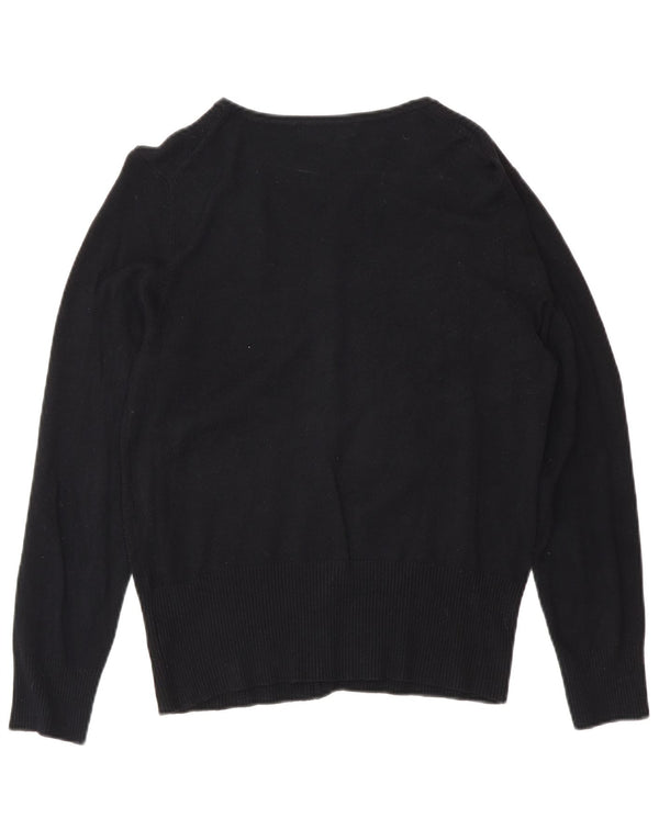 Marks & Spencer Damen-Cardigan-Pullover UK 12 Mittelschwarze Viskose
