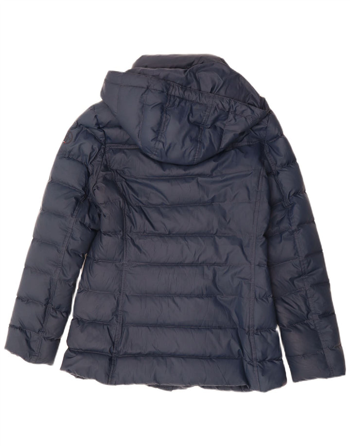 Tommy Hilfiger Wattierte Damenjacke mit Kapuze, UK 10, Größe S, Marineblau, Polyester