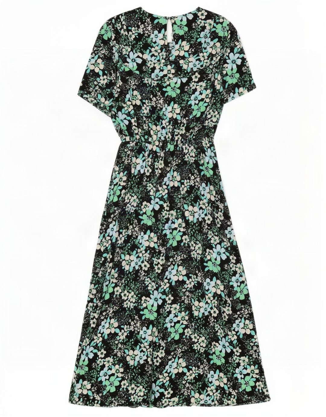 Marks & Spencer Damen Maxikleid UK 10 Small Mehrfarbiges Blumenviskose