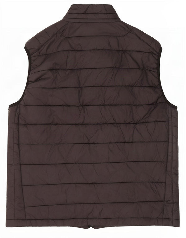 Zara Herren Wattierte Weste UK 40 Large Schwarz Nylon