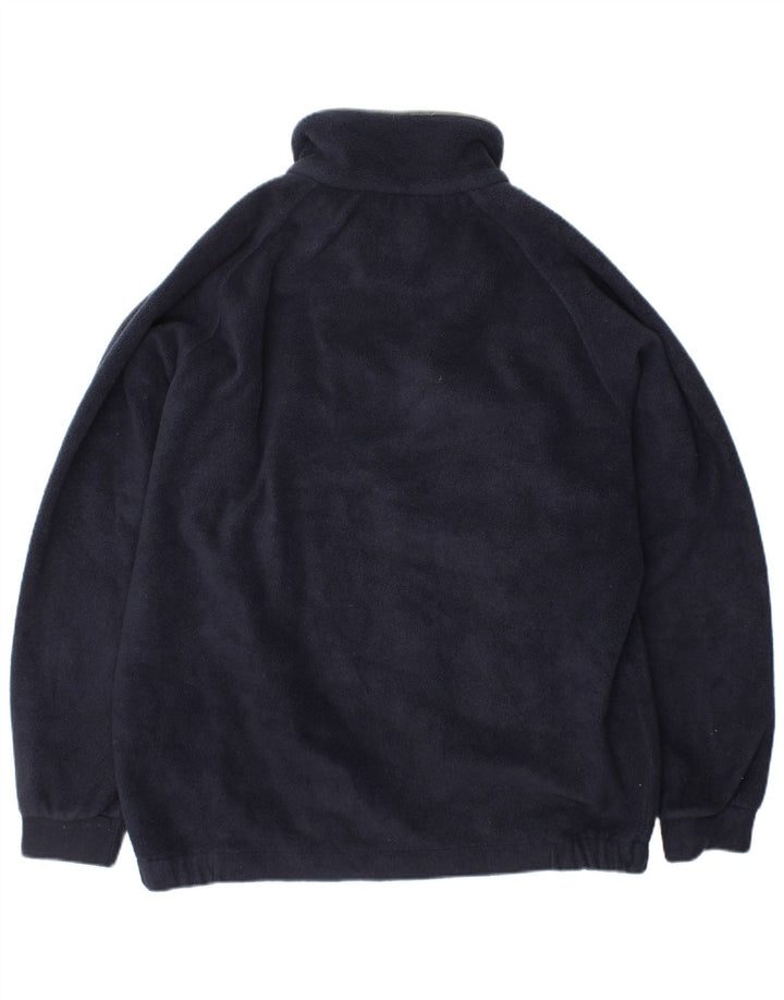SLAM Herren-Fleecepullover mit Reißverschluss am Hals, Größe S, Marineblau, Polyester