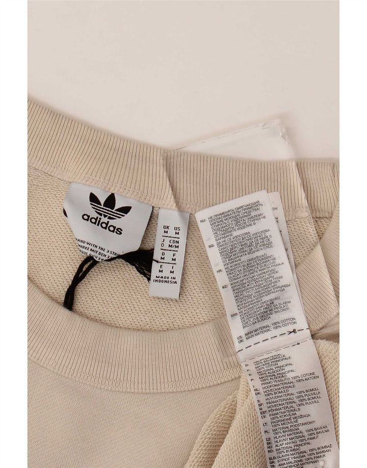 Adidas Herren Sweatshirt Pullover mittelbeige Baumwolle