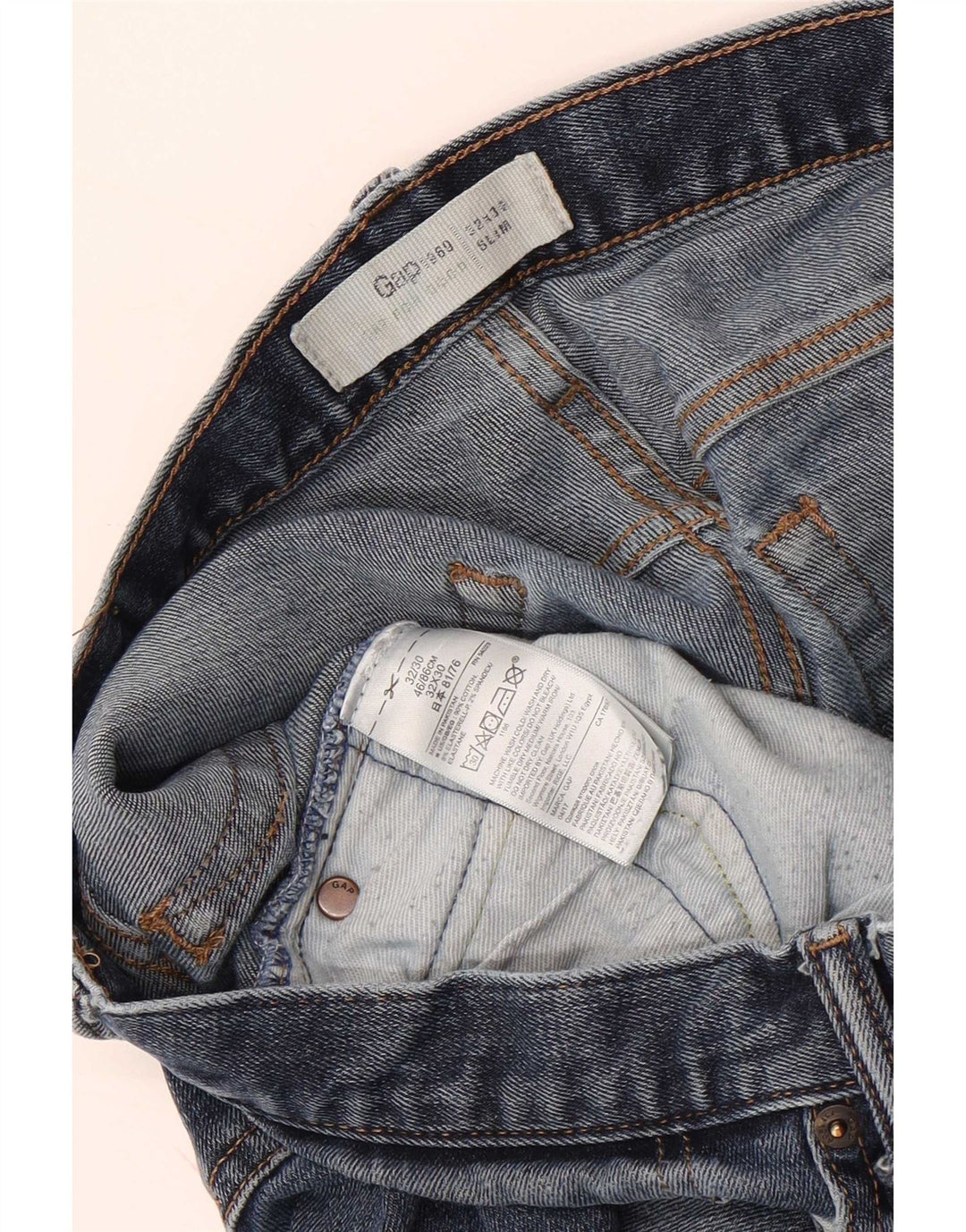 Gap Damen Slim Jeans W32 L30 Blaue Baumwolle