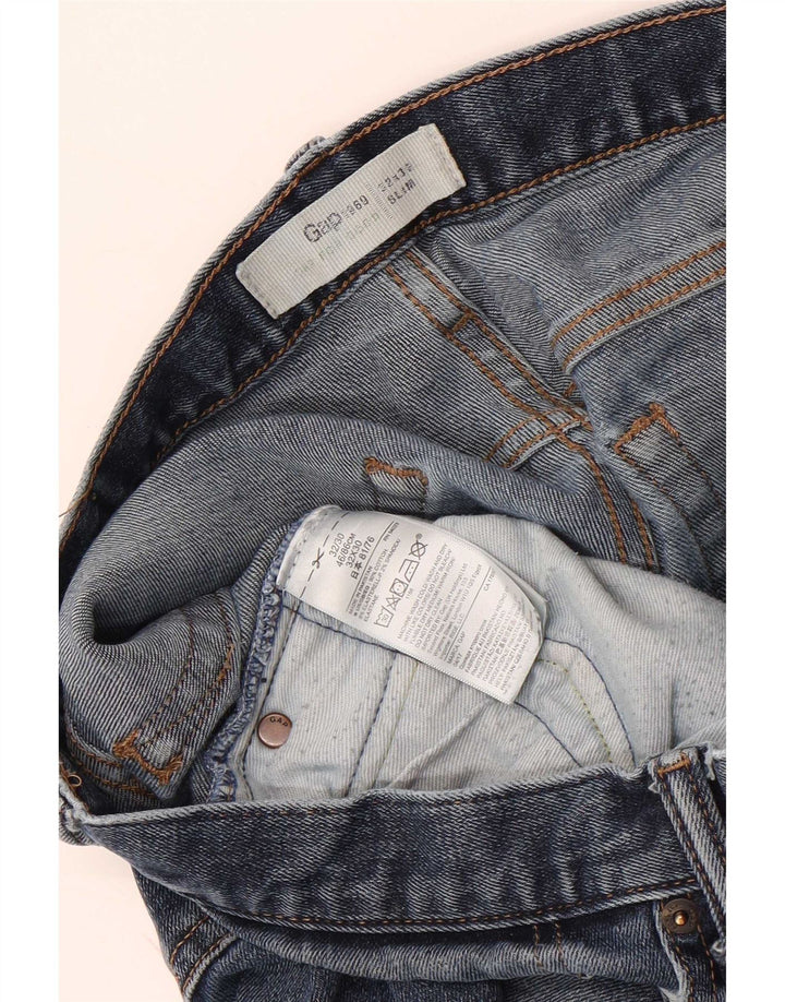 Gap Damen Slim Jeans W32 L30 Blaue Baumwolle