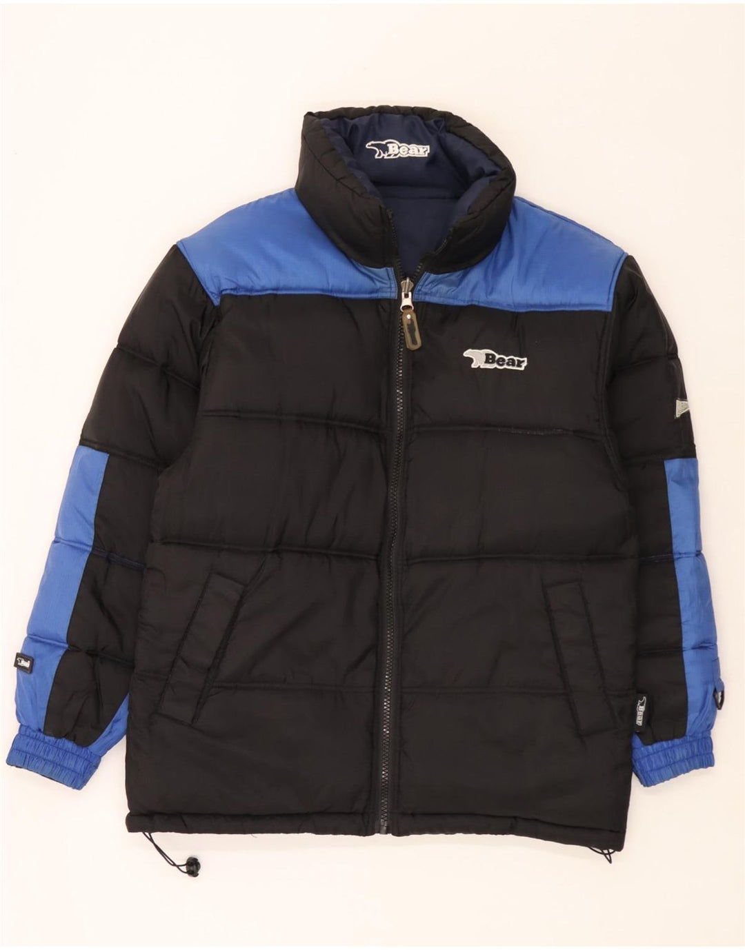 Bear Herren Reversible Wattierte Jacke UK 38 Medium Marineblau Polyamid