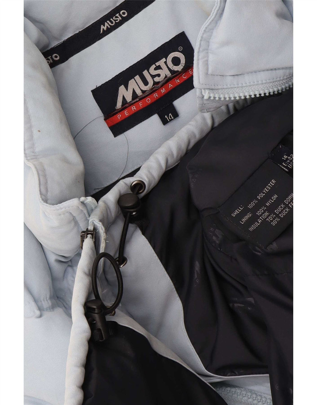 Musto Damen Wattierte Weste UK 14 Large Blau Polyester