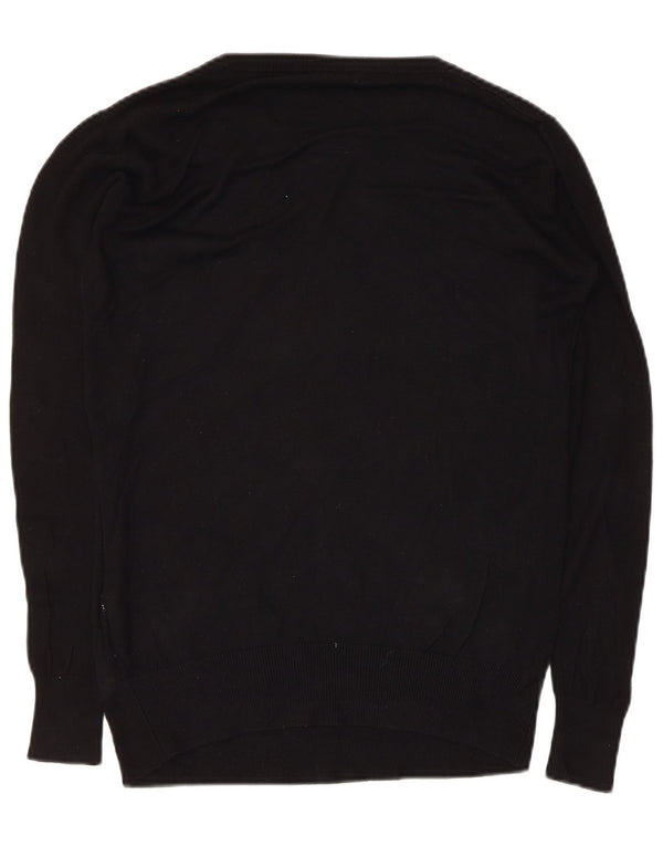 Guess Damen-Pullover mit Grafik, übergroß, Rundhalsausschnitt, Gr. 6, XS, Schwarz