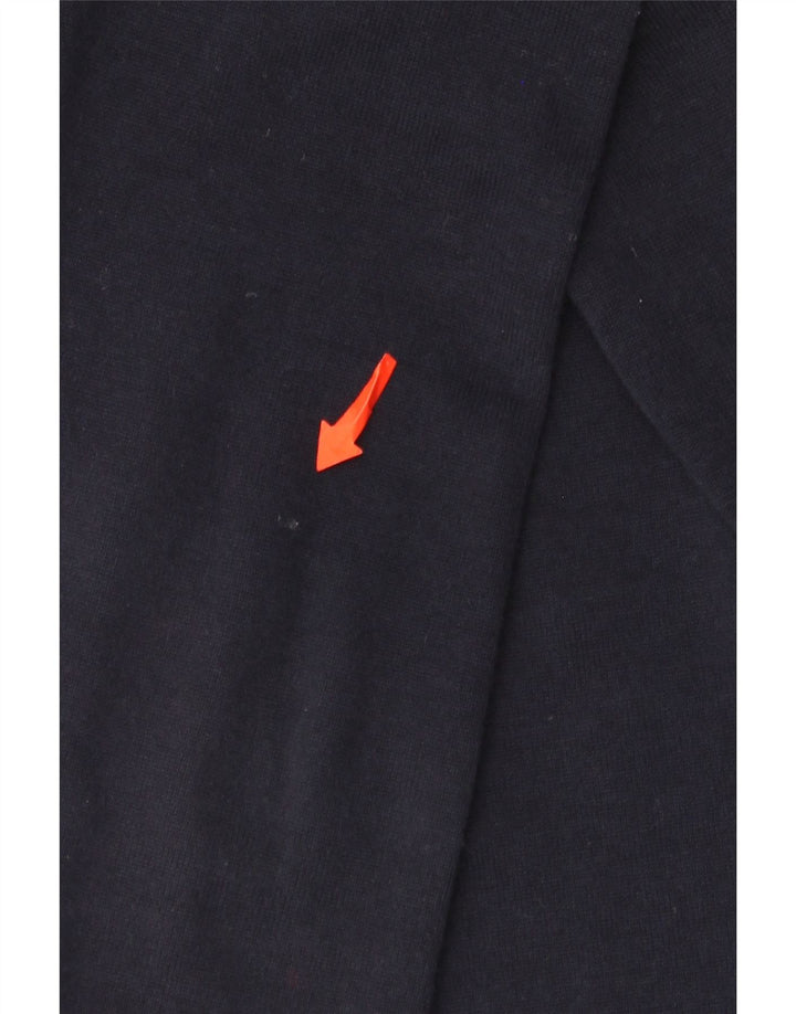 Tommy Hilfiger Herren-Pullover mit Reißverschluss am Hals, mittlere marineblaue Baumwolle