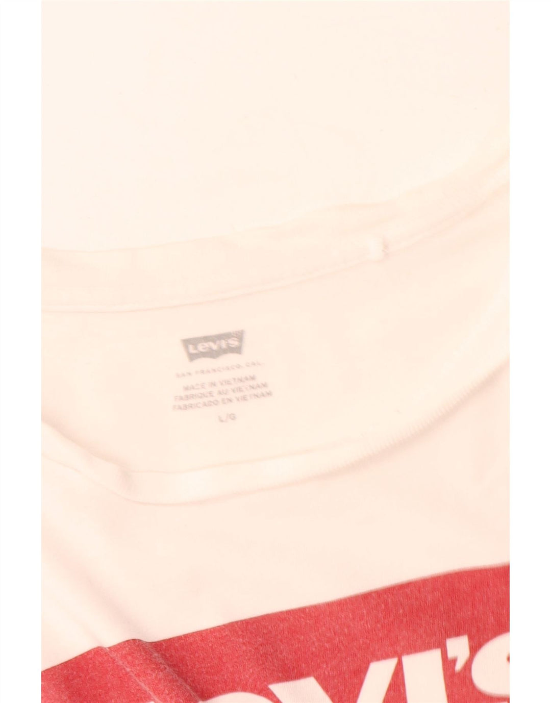 Levi's Damen Grafik-T-Shirt-Oberteil UK 16 Large Off White