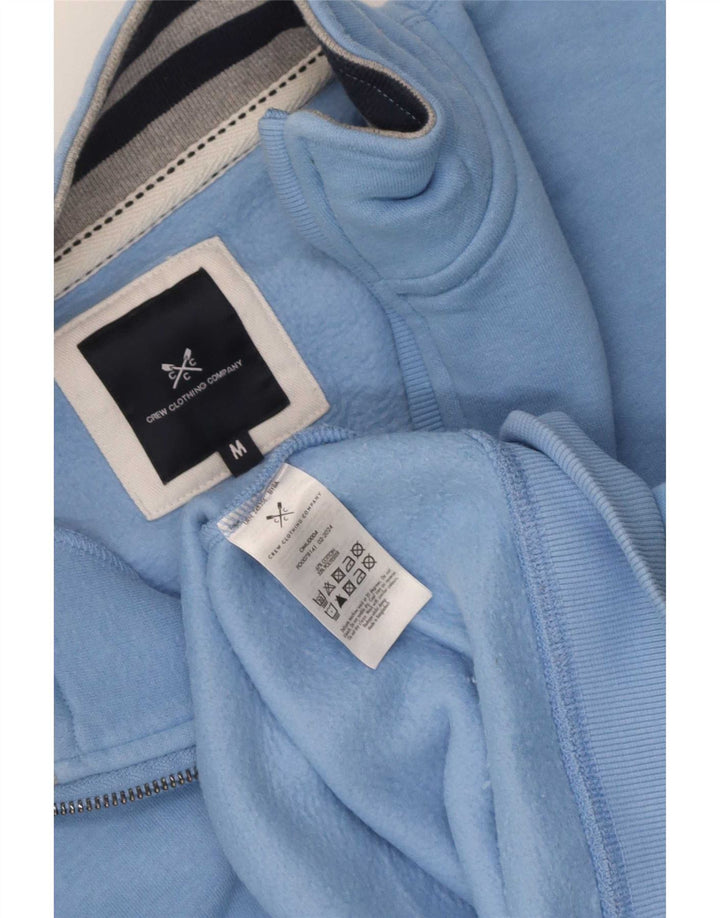 Crew Clothing Herren-Sweatshirt mit Reißverschluss am Hals, mittelblaue Baumwolle