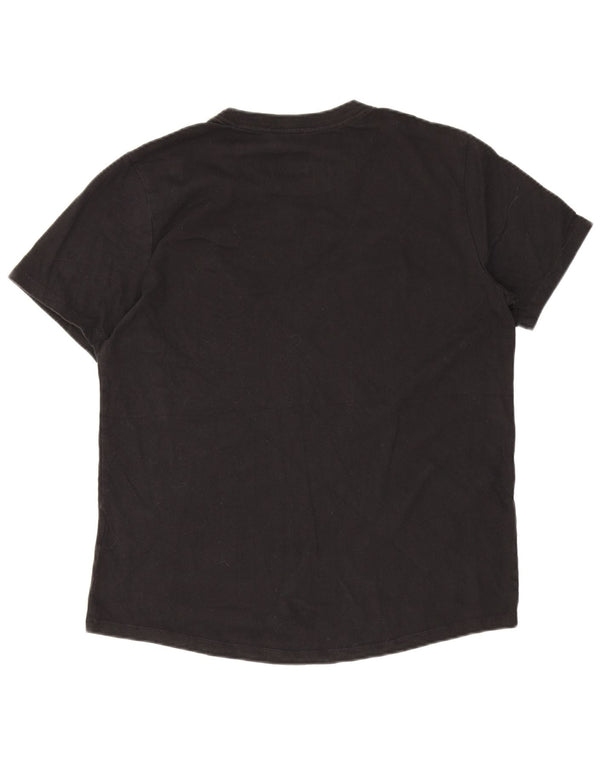 Nike Damen T-Shirt Top UK 10 Small Schwarz Baumwolle