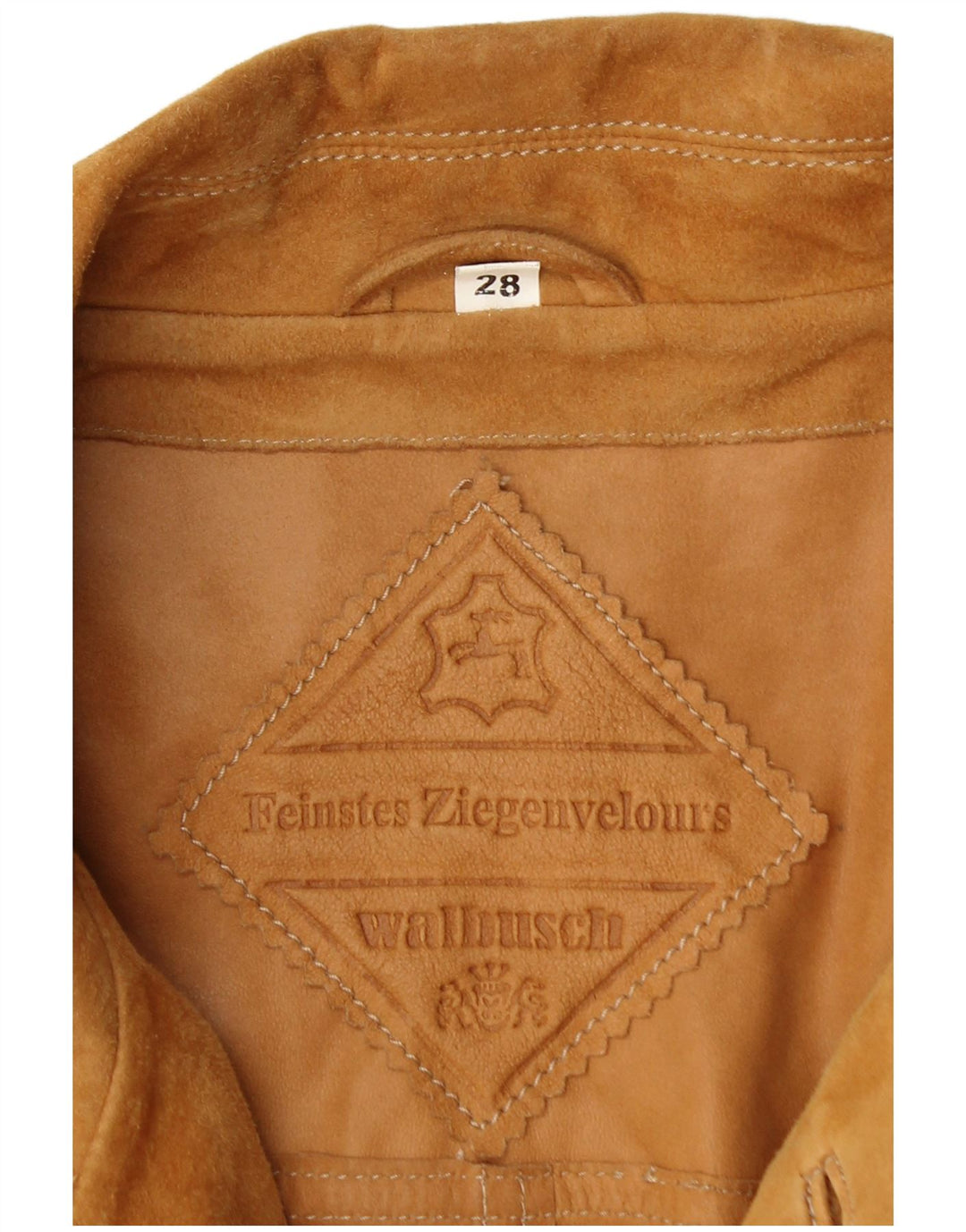WALBUSCH Herren Wildlederjacke UK 42 XL Braunes Leder