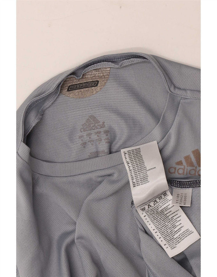 Adidas Herren Climacool Top Langarm mittelgraues Polyester