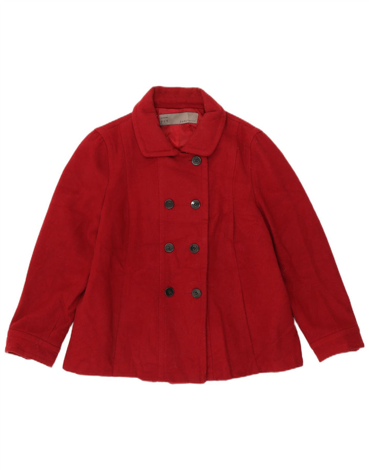 Zara Damen Pea Coat UK 18 XL Rot