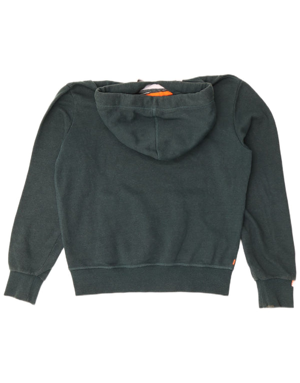 Superdry Herren-Kapuzenpullover, groß, grüne Baumwolle