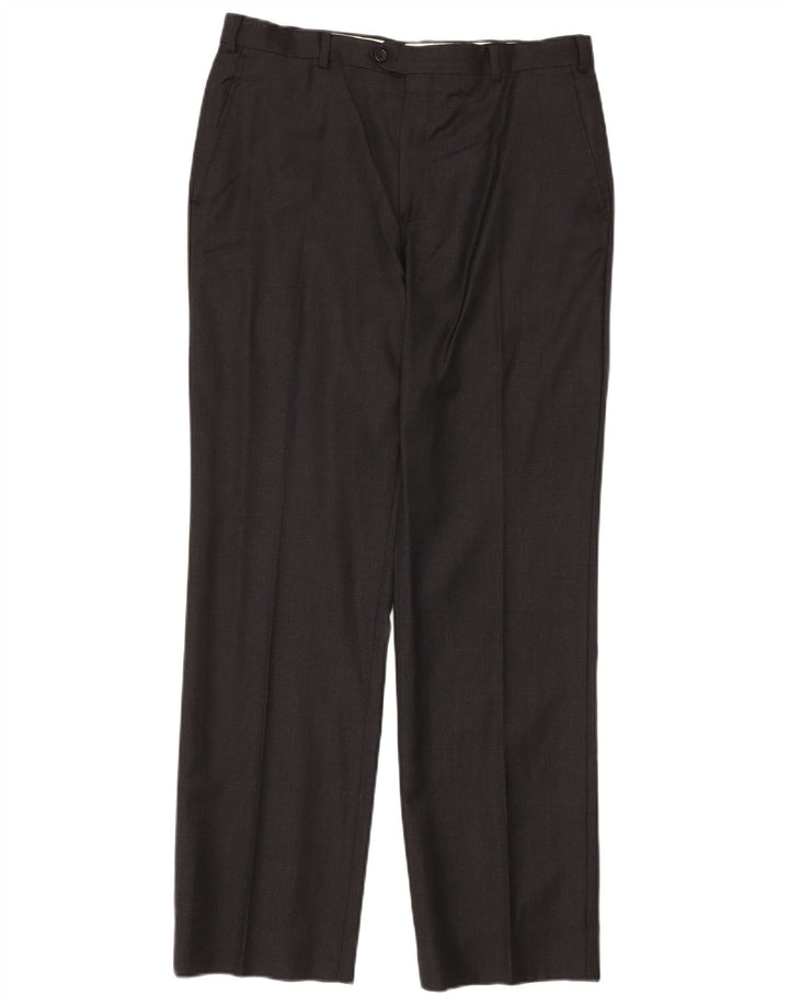 AQUASCUTUM Herren-Anzug mit 2 Knöpfen, 2-teilig, UK 40, Größe L, W34, L32, graue Wolle