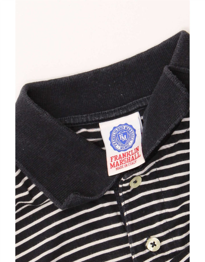 Franklin & Marshall Herren-Poloshirt, mittelgroß, Marineblau gestreift
