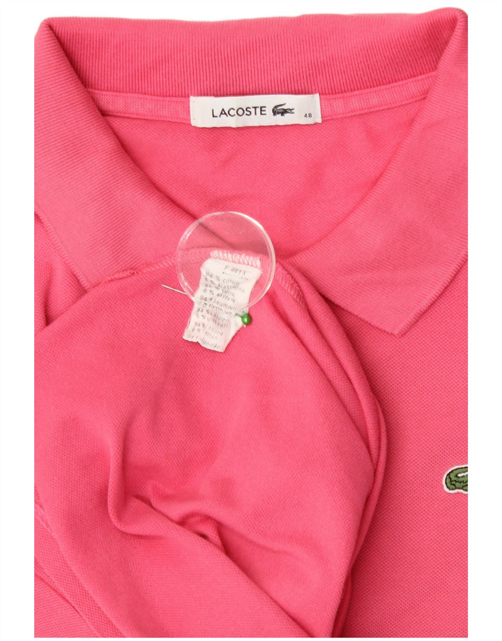 Lacoste Damen Poloshirt Größe 48 XL Rosa Baumwolle