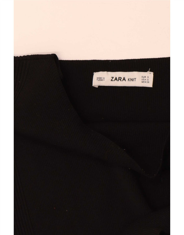 Zara Damen Weste Top UK 10 Small Schwarz