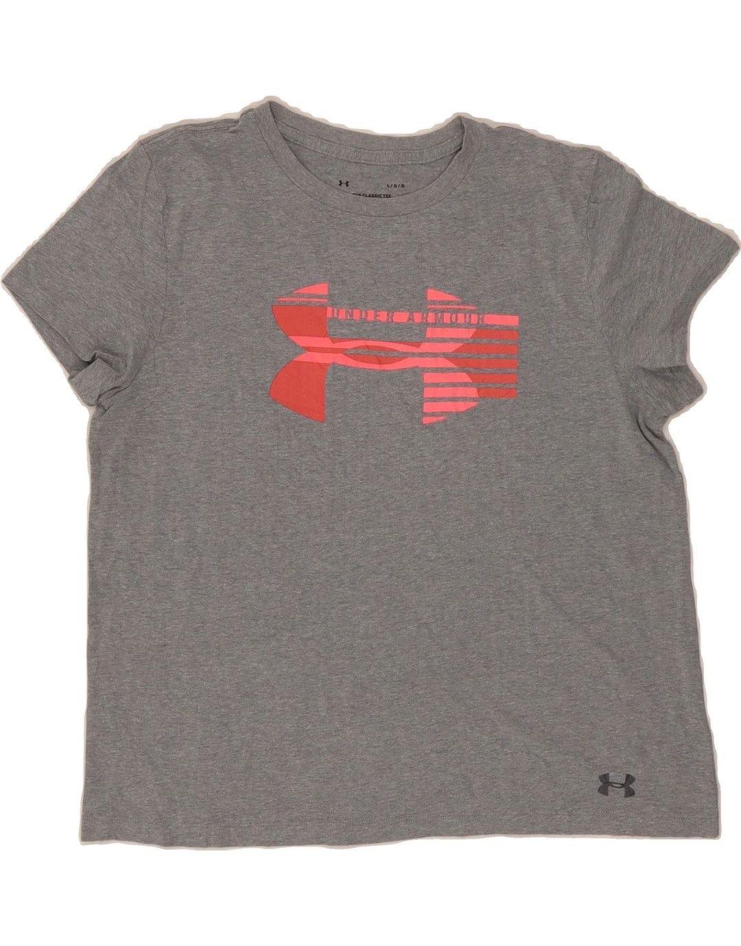 UNDER ARMOUR Womens Graphic T-Shirt Top UK 16 Large Grey Vintage Under Armour and Second-Hand Under Armour from Messina Hembry 