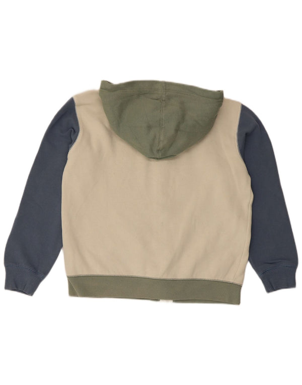Benetton Jungen-Kapuzenpullover mit Reißverschluss, 11–12 Jahre, 2XL, mehrfarbig, Farbblock
