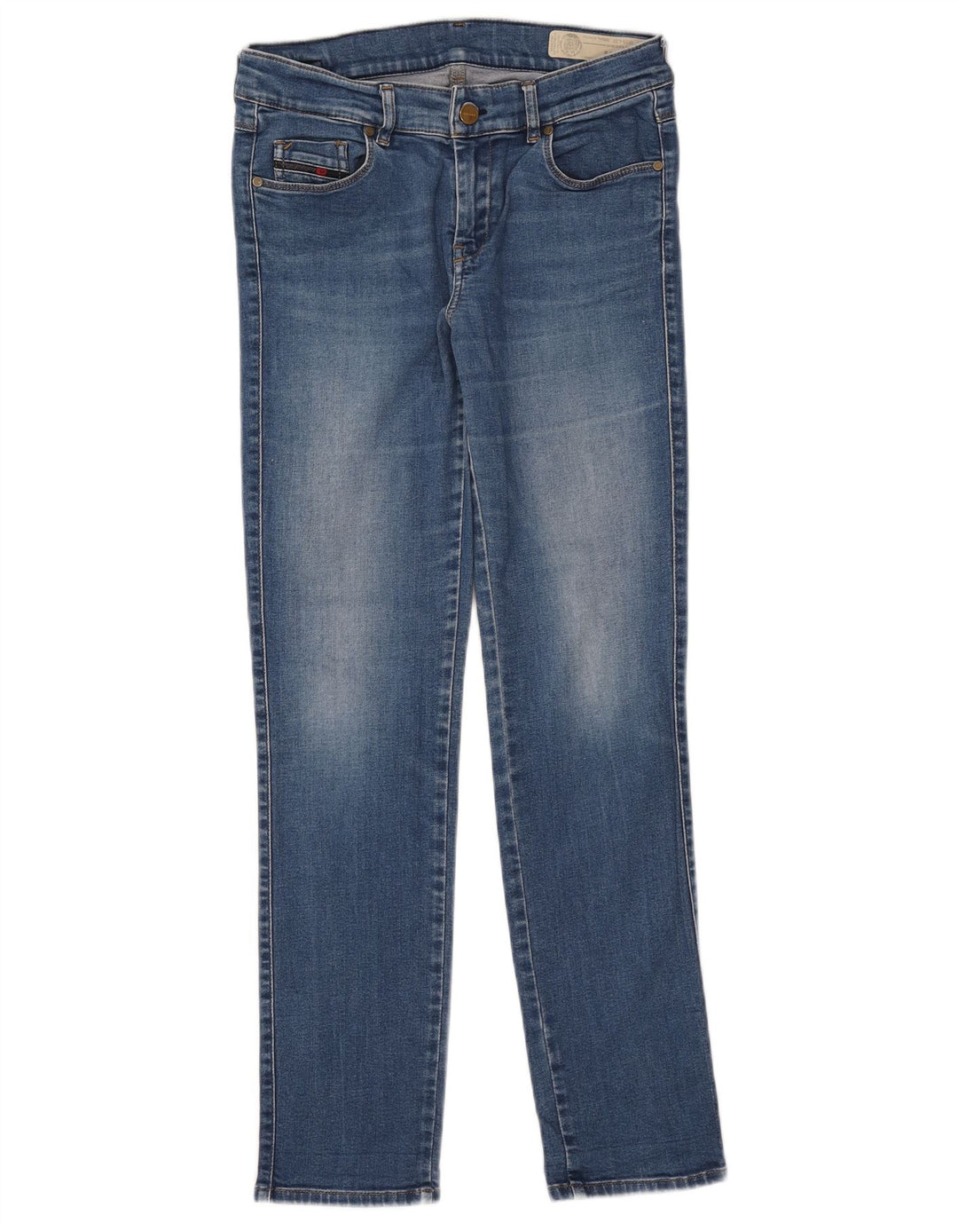 Diesel Damen Sandy Regular Slim Straight Jeans W28 L29 Blaue Baumwolle
