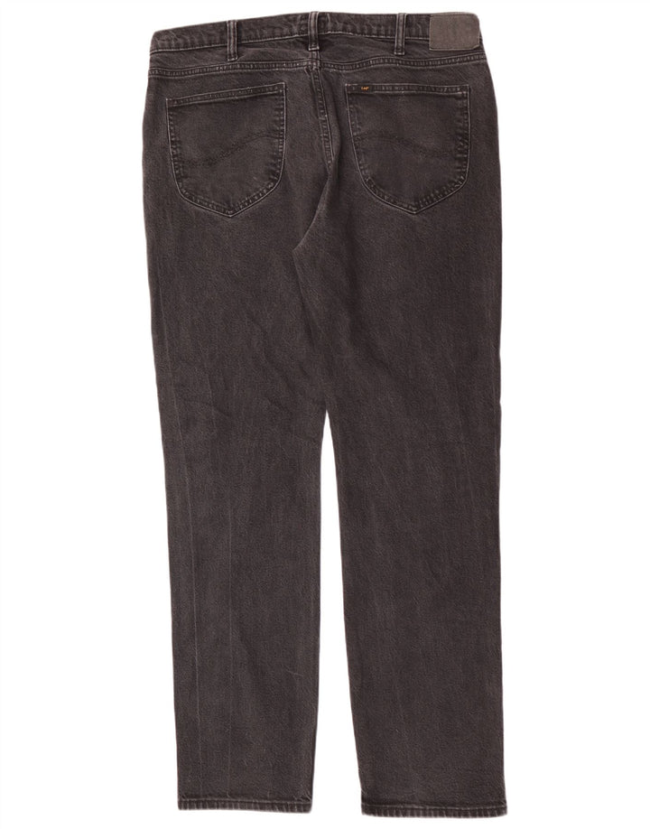 Lee Herren West Straight Jeans W36 L34 Schwarze Baumwolle
