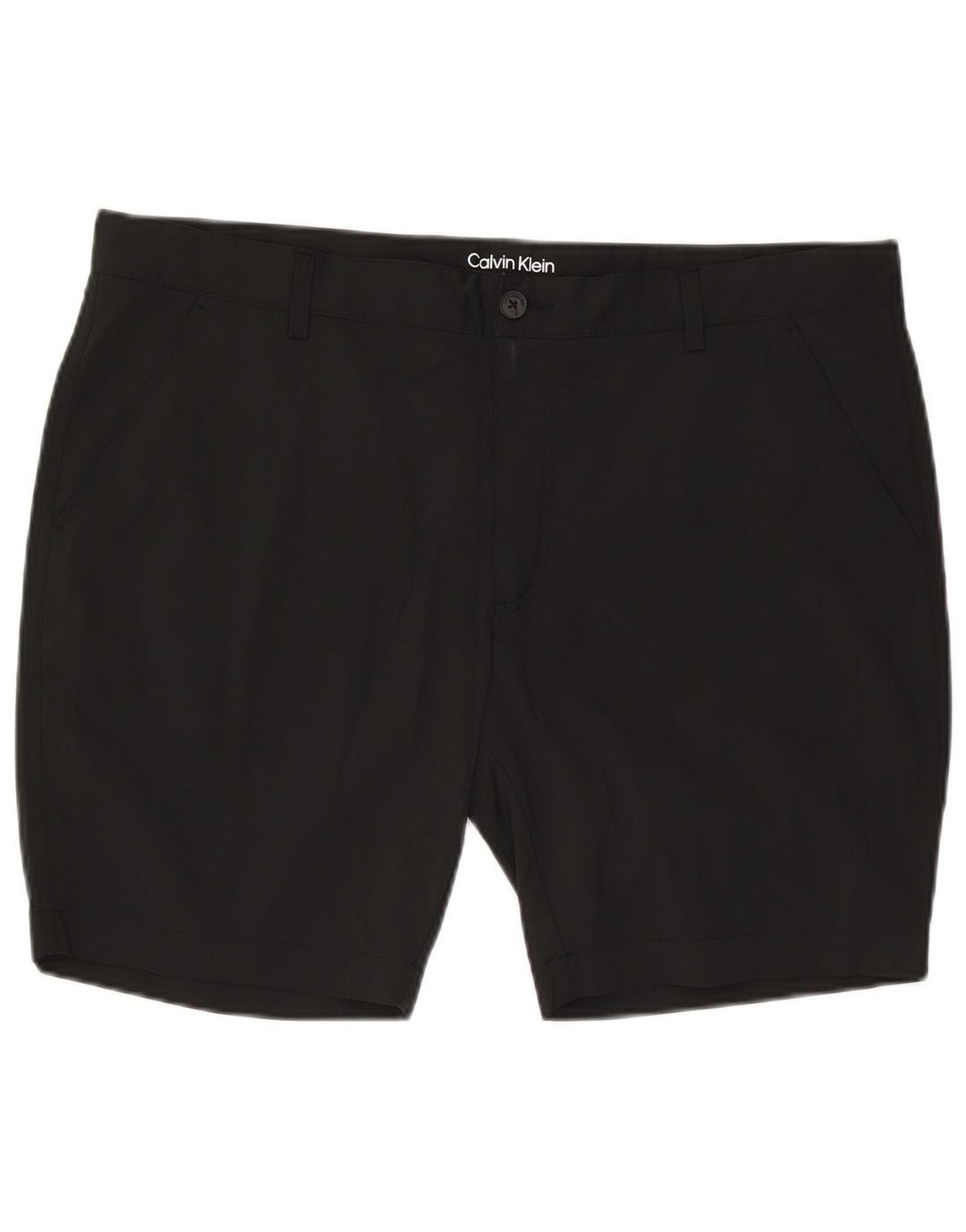 Calvin Klein Herren Chino Shorts W40 XL Schwarz Polyester