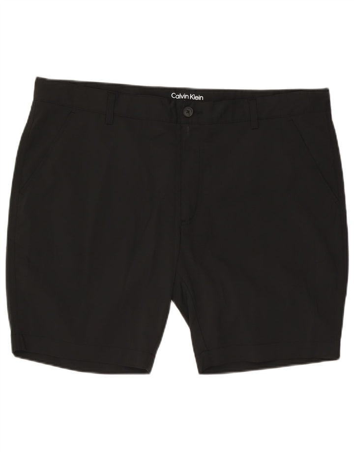 Calvin Klein Herren Chino Shorts W40 XL Schwarz Polyester
