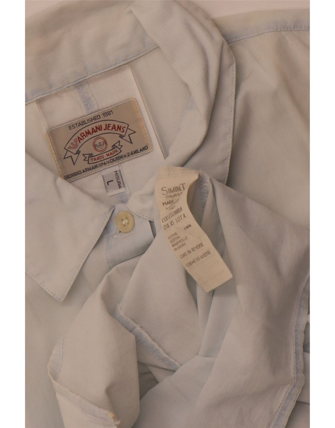 Armani Jeans Damen ärmelloses Hemd UK 14 Große blaue Baumwolle