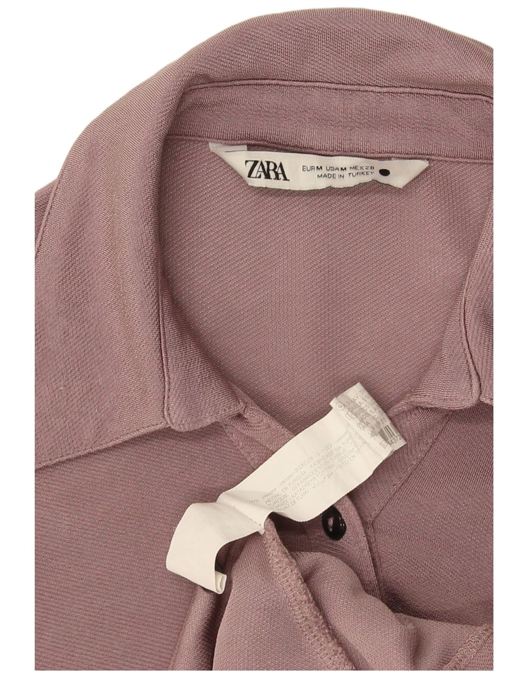 Zara Damen-Hemd UK 12 Medium Lila Viskose