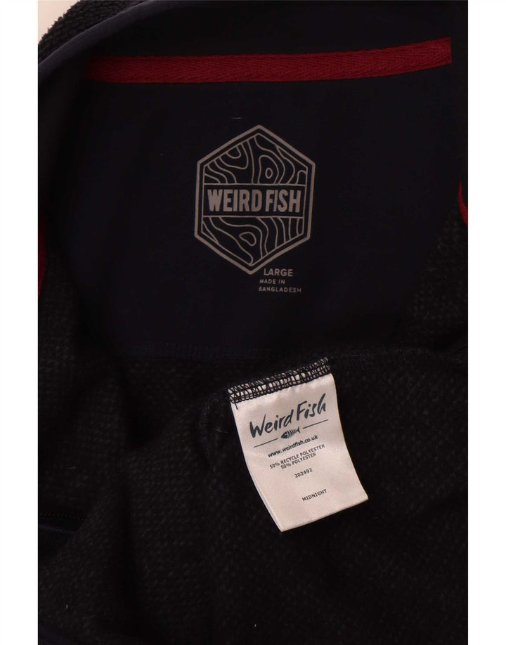 Weird Fish Herren-Trainingsanzug-Oberteil, Jacke, groß, marineblau, Polyester