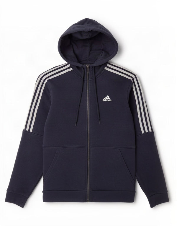 Adidas Herren Zip Hoodie Pullover XS Marineblau Baumwolle