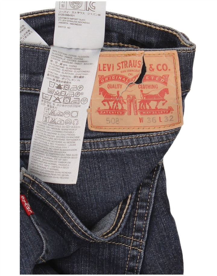 Levi's Herren 508 Slim Jeans W36 L32 Marineblau Baumwolle