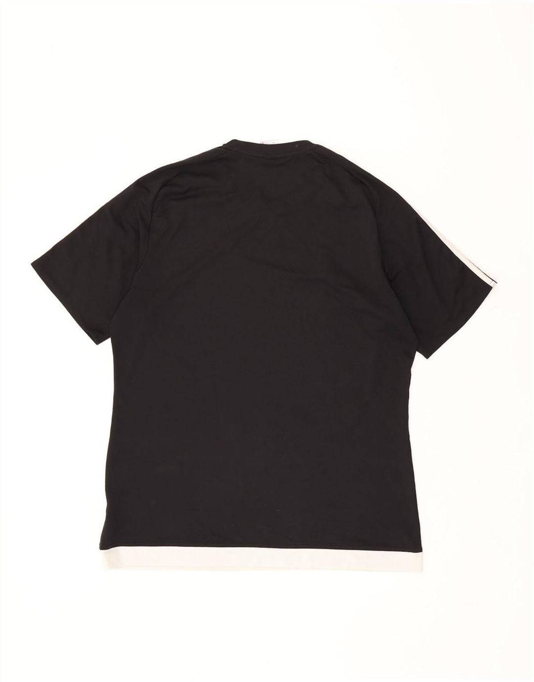 ADIDAS Herren Climalite T-Shirt Top Large Schwarz Colourblock Polyester