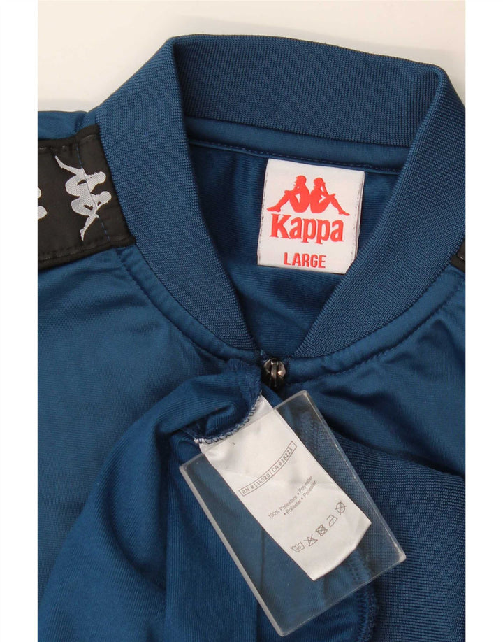 Kappa Herren-Trainingsanzug mit grafischem Oberteil, groß, Marineblau, Farbblock