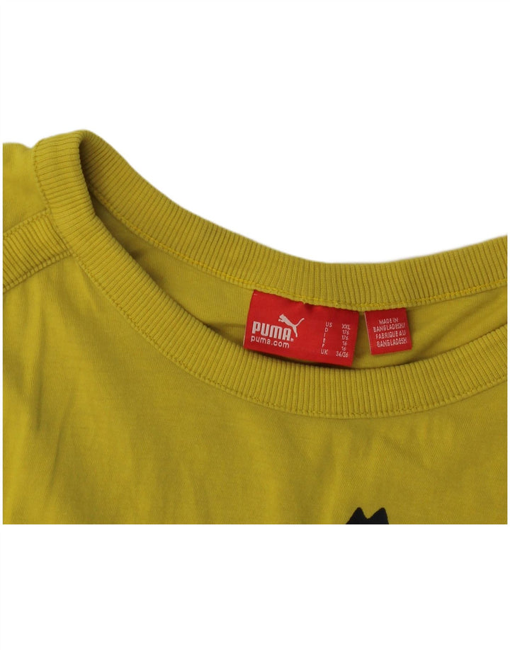 Puma Jungen Grafik T-Shirt Top 15-16 Jahre Gelb