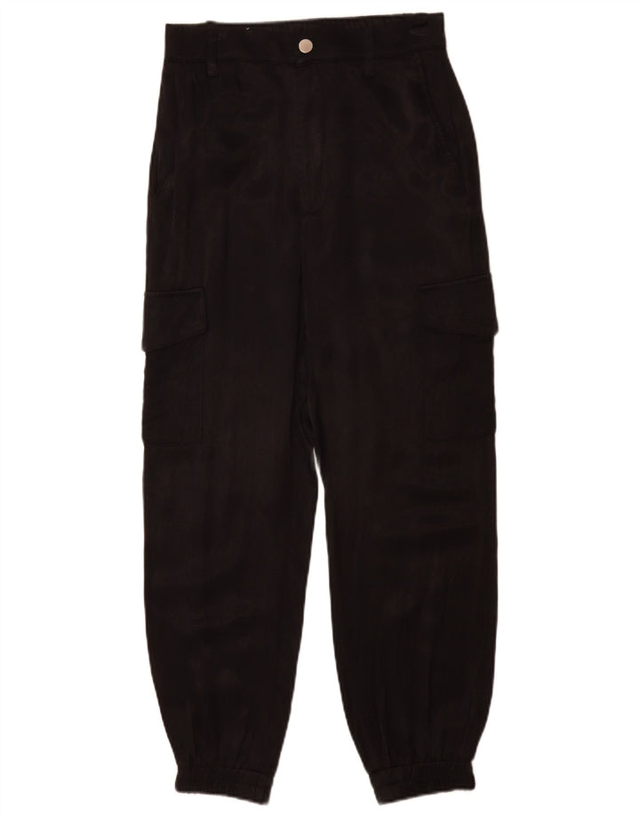 Zara Damen Jogger-Cargohose, Größe S, W26, L28, Schwarz