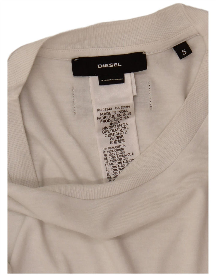 Diesel Herren T-Shirt Top Small aus weißer Baumwolle